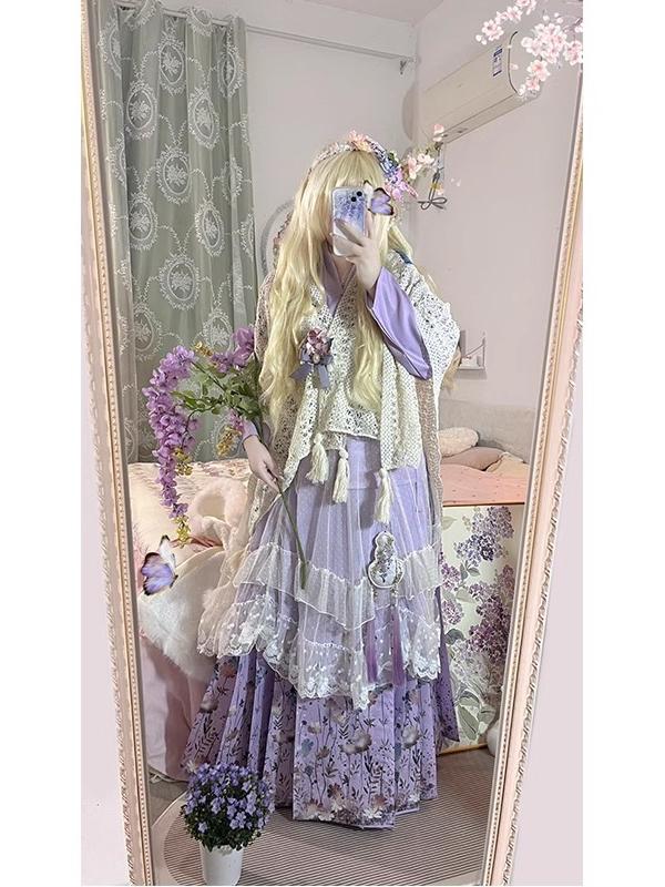 ชุดฮันบกสีม่วงสไตล์โลลิต้าน่าร - Hanbok Modern Set บทวิจารณ์และราคา