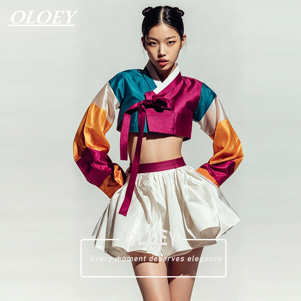 ชุดฮันบกสั้นสีน้ำเงินกรมท่าและ - Hanbok Modern Set บทวิจารณ์และราคา