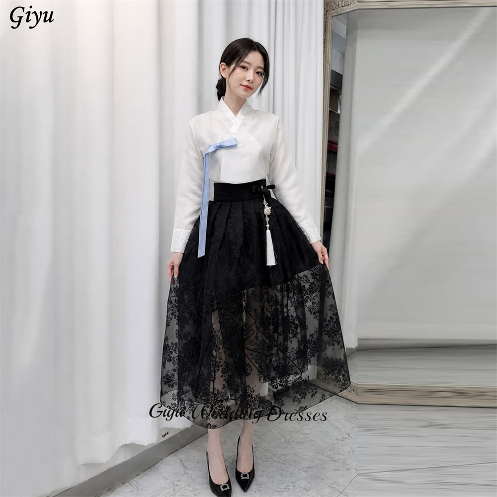 ชุดฮันบกสีดำตัดสีแบบกำหนดเองขอ - Hanbok Modern Set บทวิจารณ์และราคา